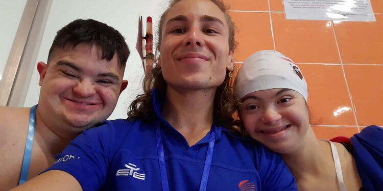 Sa.Spo. Francesco Erriu con i suoi campioncini Nicola Porrà e Benedetta Strazzera