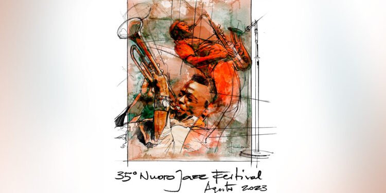 Il disegno di Flavio Manzoni per Nuoro Jazz 2023