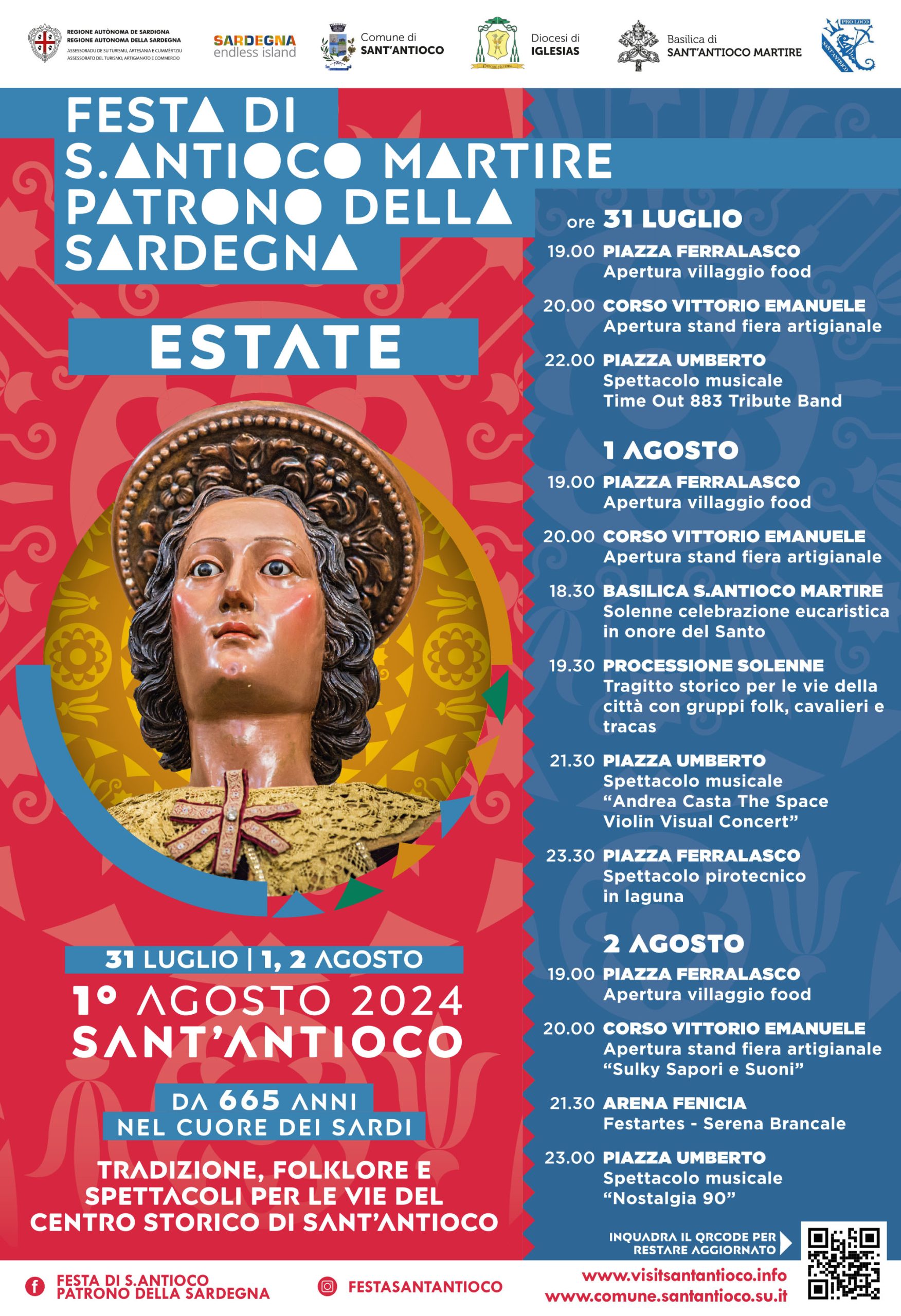 Festa di S. Antioco Martire estate - Programma 2024